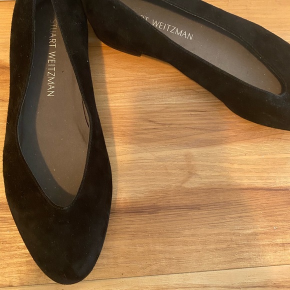 Stuart Weitzman Chicflat Suede Almond-Toe Flat - Picture 2 of 3